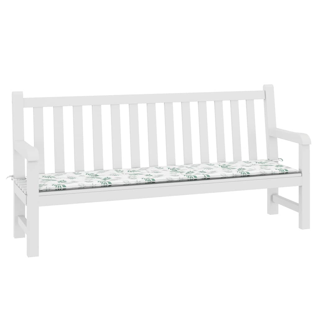 Vidaxl Garden Banc Cushion Leaf Modèle 200x50x3 cm Tissu