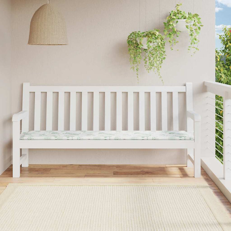 Vidaxl Garden Banc Cushion Leaf Modèle 200x50x3 cm Tissu