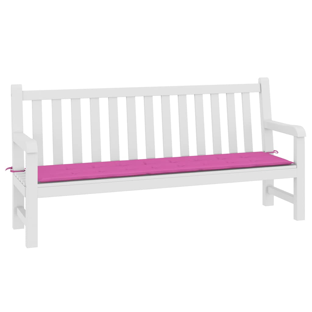 Vidaxl jardin banc coussin 200x50x3 cm tissu rose