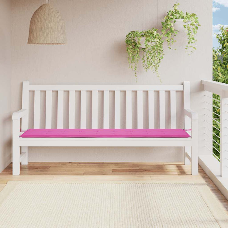 Vidaxl jardin banc coussin 200x50x3 cm tissu rose