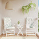 Coussins de chaise vidaxl 2 st tissu de motif de feuille arrière haut