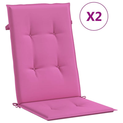 Vidaxl Garden Chair coussins High BackRest 2 St 120x50x3 cm Tissure rose