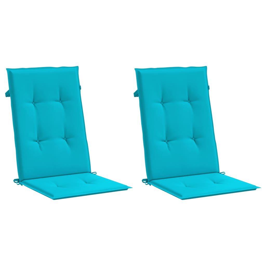 Coussins de chaise vidaxl 2 st du dossier haut Turquoise