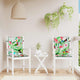 Coussins de chaise vidaxl 2 pcs à bas dos en tissu multi-colorants