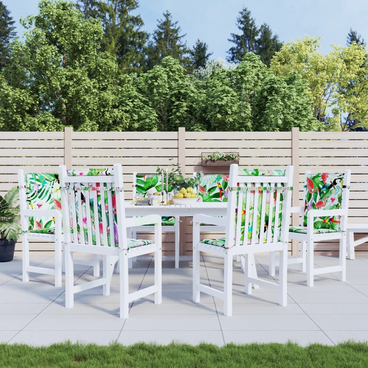 Coussins de chaise vidaxl 6 pcs à bas dos en tissu multi-colorants