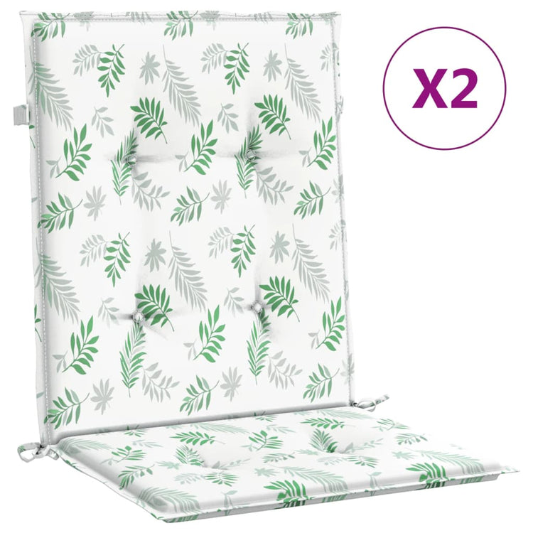 Coussins de chaise vidaxl 2 pcs bas du dossier de la feuille de poussière arrière