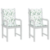 Coussins de chaise vidaxl 2 pcs bas du dossier de la feuille de poussière arrière
