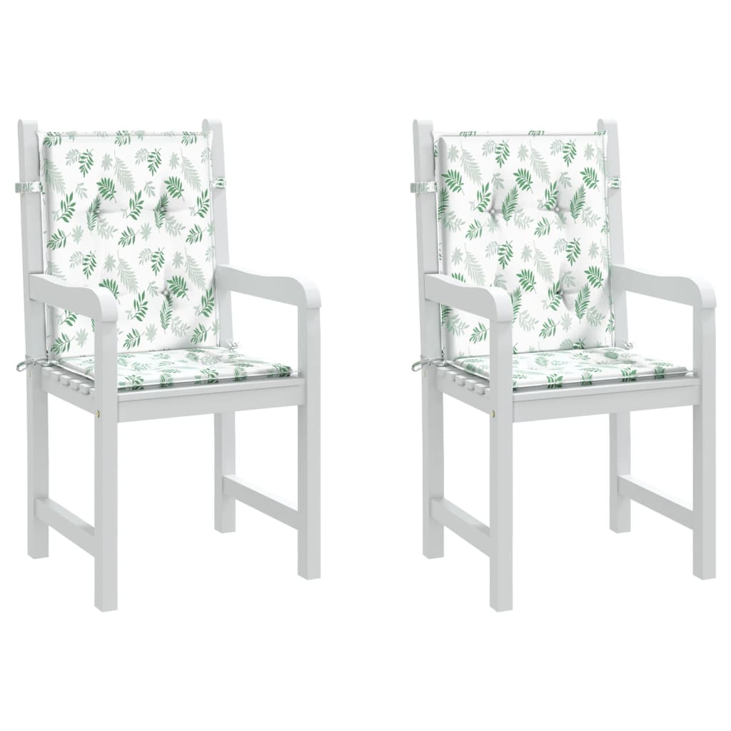 Coussins de chaise vidaxl 2 pcs bas du dossier de la feuille de poussière arrière
