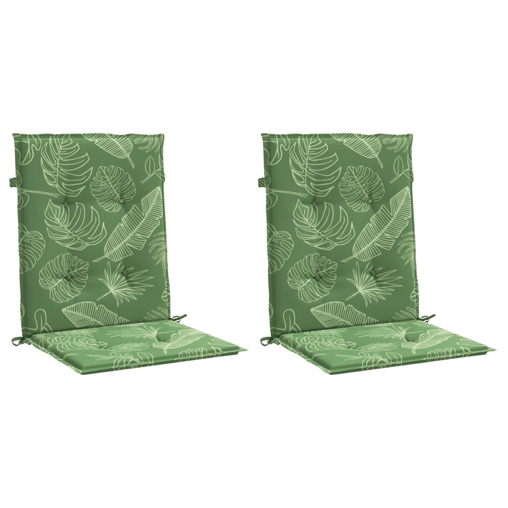Coussins de chaise vidaxl 2 pcs bas du dossier de la feuille de poussière arrière