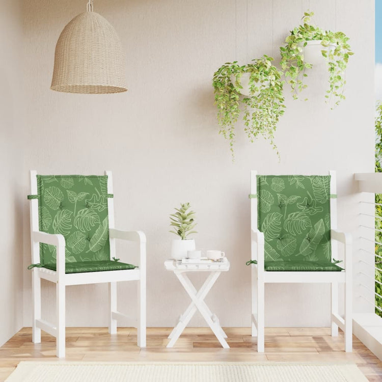 Coussins de chaise vidaxl 2 pcs bas du dossier de la feuille de poussière arrière