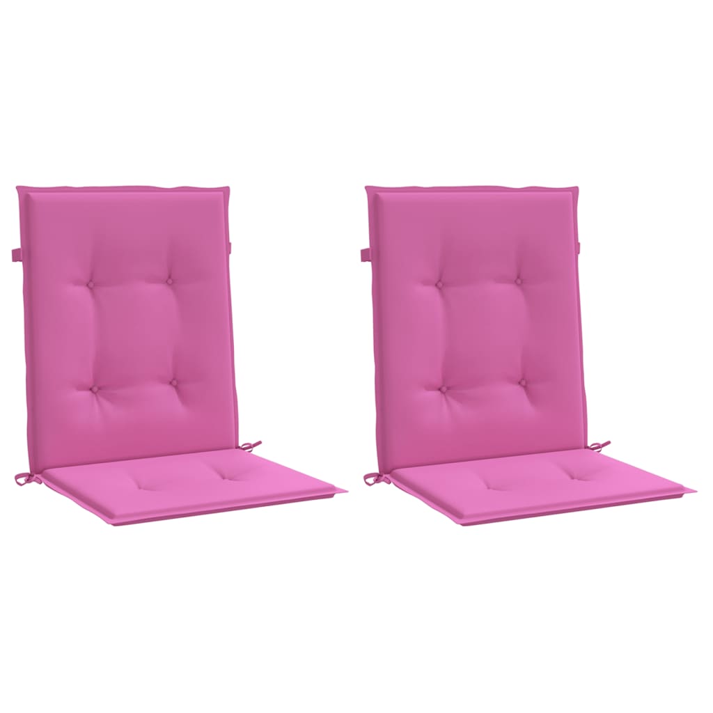 Coussins de chaise vidaxl 2 pcs bas de la poussière arrière rose