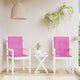 Coussins de chaise vidaxl 2 pcs bas de la poussière arrière rose