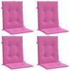 Coussins de chaise vidaxl 4 pcs bas de la poussière arrière rose