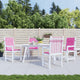 Coussins de chaise vidaxl 4 pcs bas de la poussière arrière rose