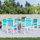 Coussins de chaise vidaxl 6 pcs Turquoise de tissu bas du dos bas