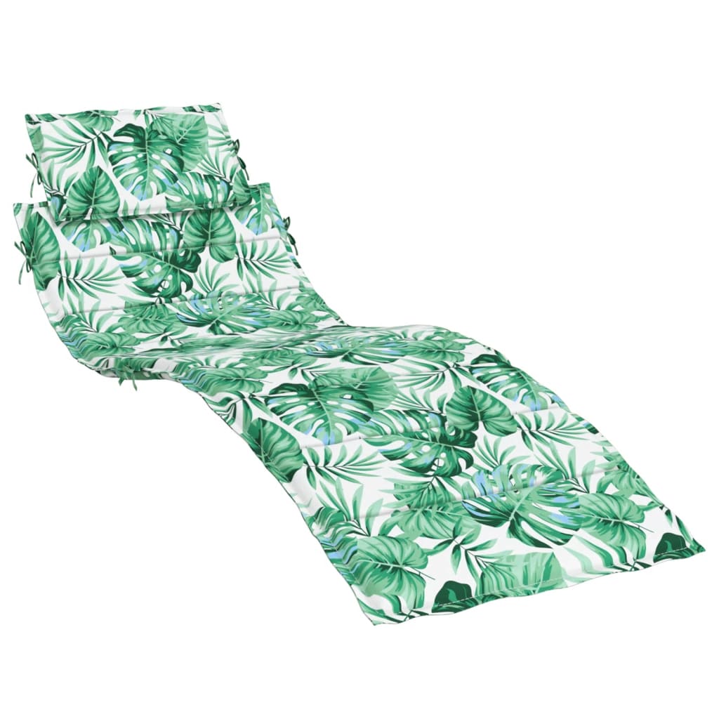 Vidaxl Lounger Cushion Leaf motif oxford tissu