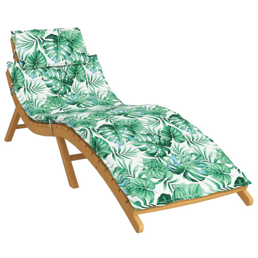 Vidaxl Lounger Cushion Leaf motif oxford tissu