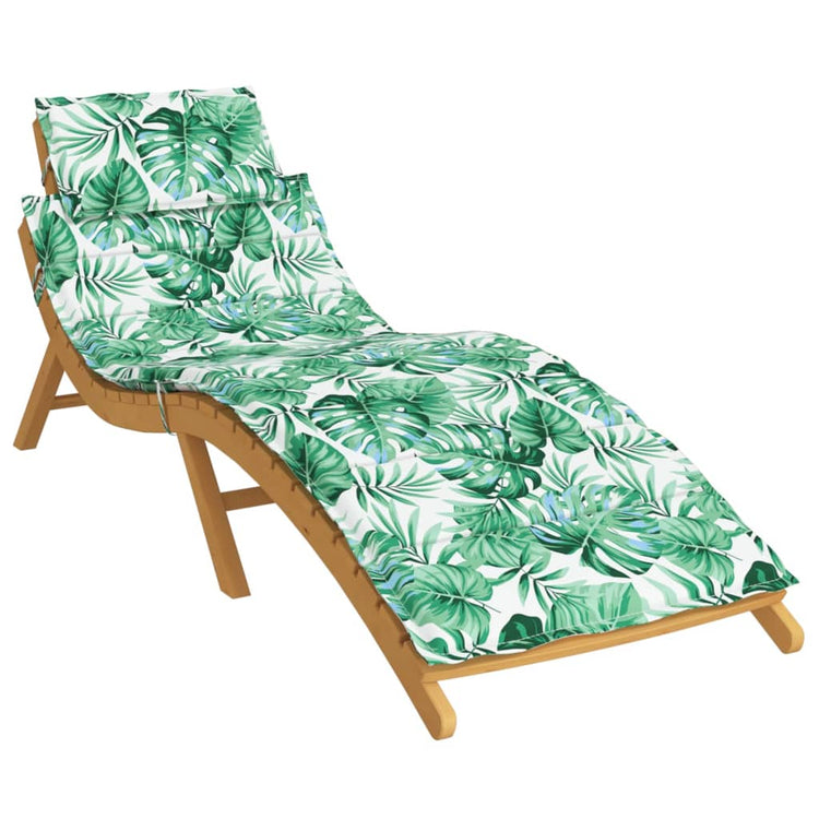 Vidaxl Lounger Cushion Leaf motif oxford tissu