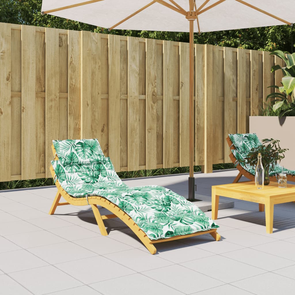 Vidaxl Lounger Cushion Leaf motif oxford tissu