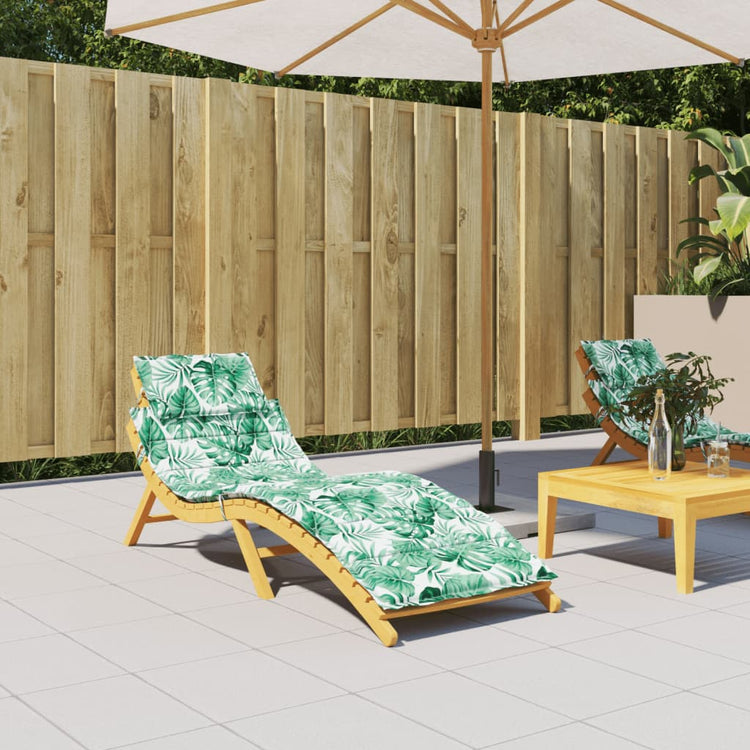 Vidaxl Lounger Cushion Leaf motif oxford tissu