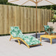 Vidaxl Lounger Cushion Leaf motif oxford tissu