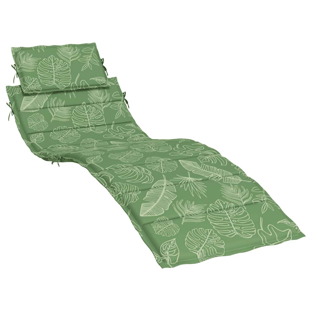 Vidaxl Lounger Cushion Leaf motif oxford tissu