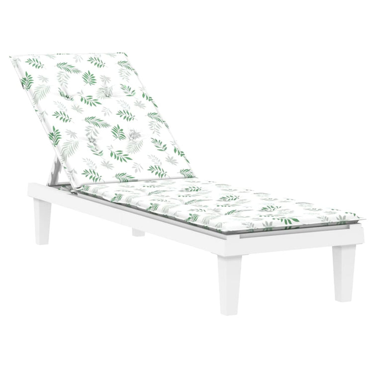 Vidaxl Patio chaise coussin motif de feuille de feuille oxford tissu