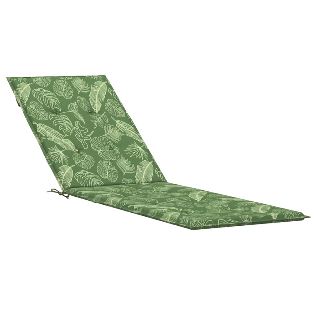 Vidaxl Patio chaise coussin motif de feuille de feuille oxford tissu