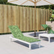 Vidaxl Patio chaise coussin motif de feuille de feuille oxford tissu
