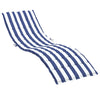 Vidaxl coussin de transat tissu oxford rayé bleu et blanc