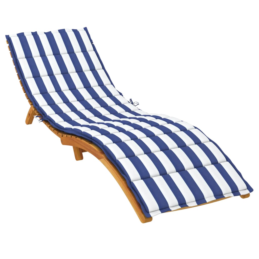 Vidaxl coussin de transat tissu oxford rayé bleu et blanc