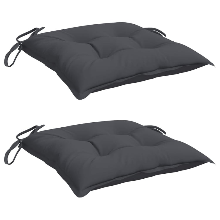 Vidaxx coussins de chaise 2 pcs 40x40x7 cm tissu oxford anthracite