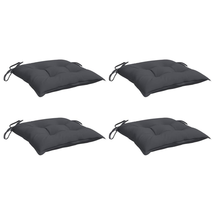 VidaXL coussins de chaise 4 pcs 40x40x7 cm tissu oxford anthracite