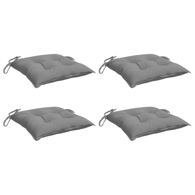 Vidaxx coussins de chaise 4 pcs 40x40x7 cm tissu oxford gris