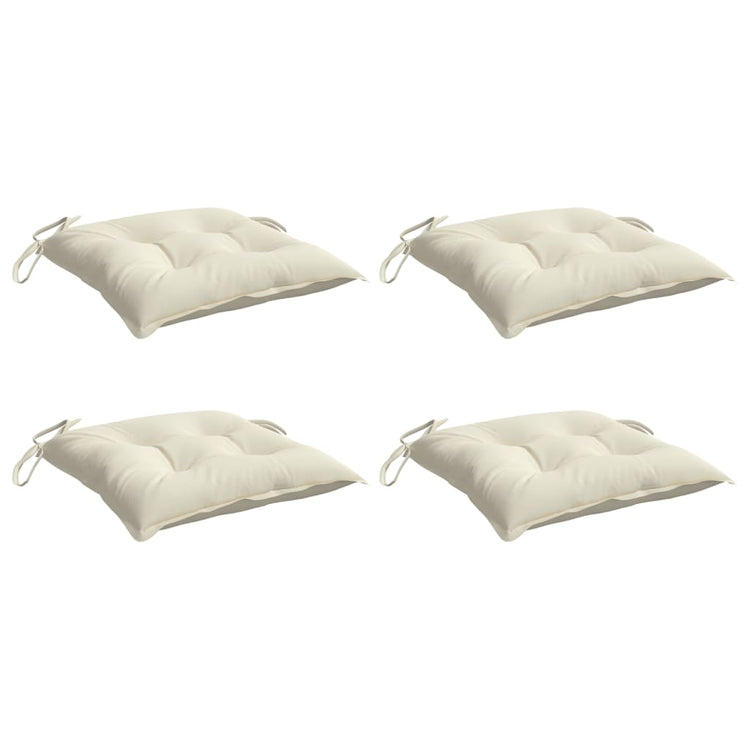 Vidaxx coussins de chaise 4 pcs 40x40x7 cm tissu oxford blanc crème
