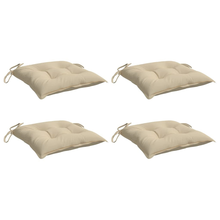 Coussins de chaise vidaxl 4 ST 40x40x7 cm Oxford tissu beige