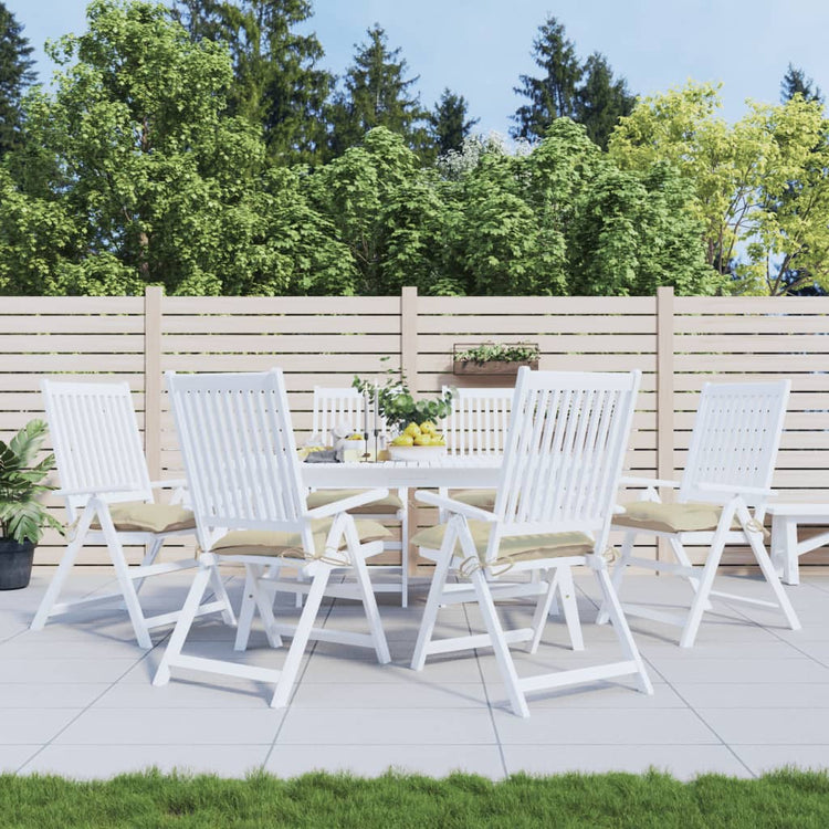 Coussins de chaise vidaxl 6 pcs 40x40x7 cm oxford tissu beige