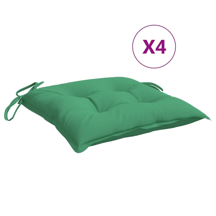 Vidaxx coussins de chaise 4 pcs 40x40x7 cm tissu oxford vert