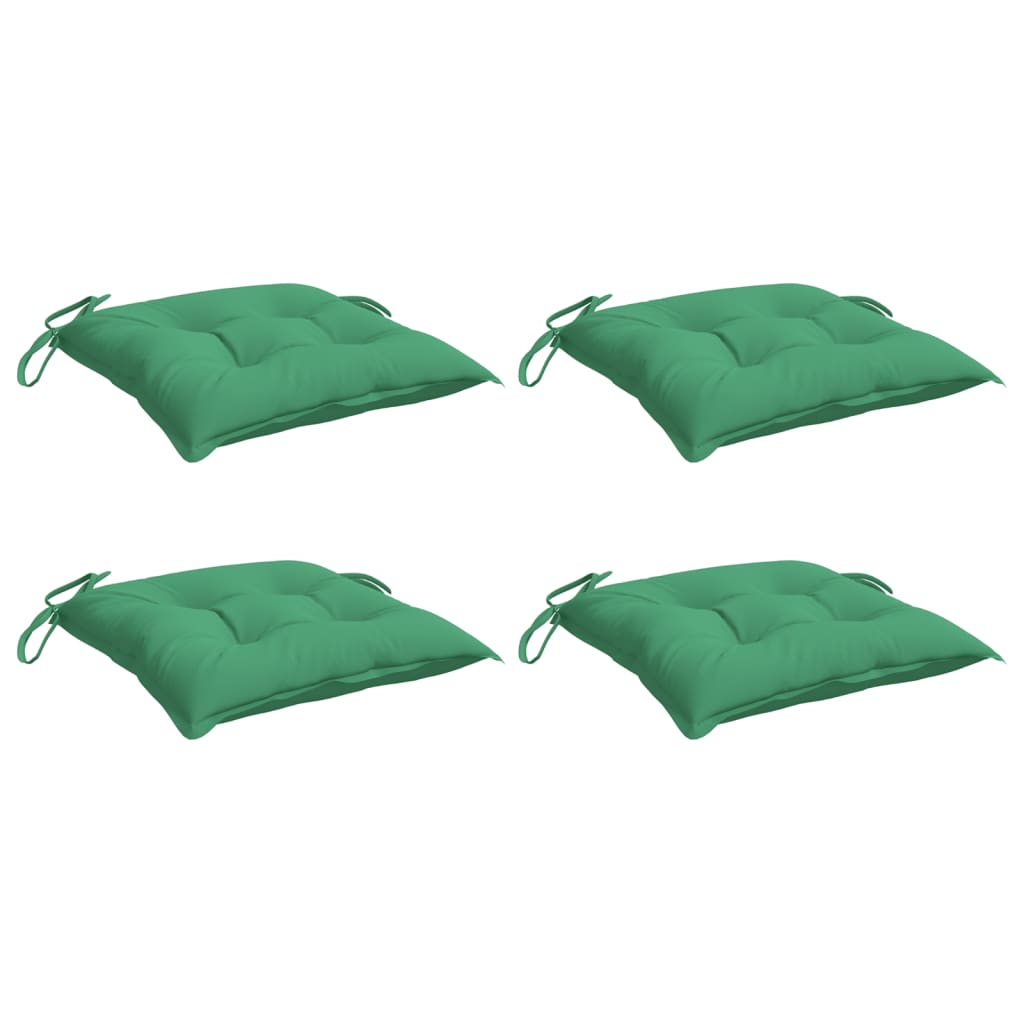 Vidaxx coussins de chaise 4 pcs 40x40x7 cm tissu oxford vert