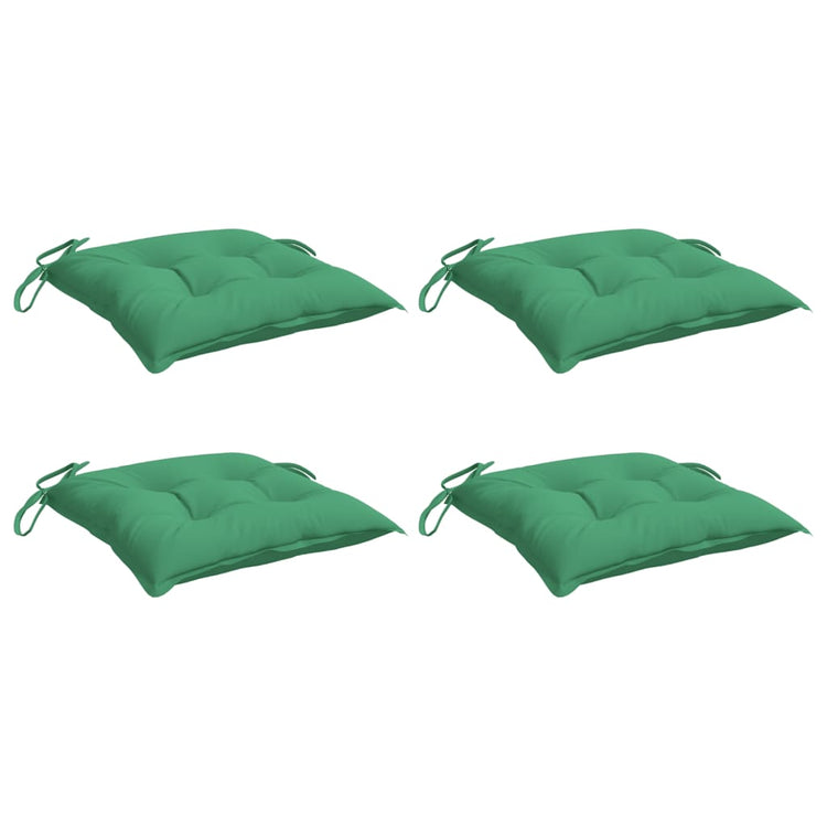 Vidaxx coussins de chaise 4 pcs 40x40x7 cm tissu oxford vert