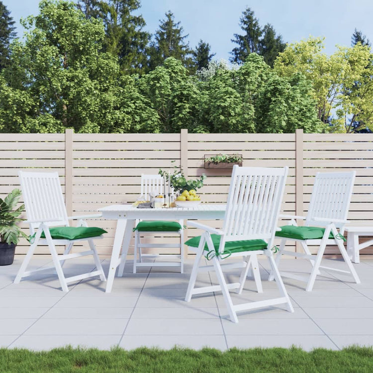 Vidaxx coussins de chaise 4 pcs 40x40x7 cm tissu oxford vert