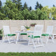 Vidaxx coussins de chaise 4 pcs 40x40x7 cm tissu oxford vert