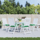 Coussins de chaise Vidaxl 6 pcs 40x40x7 cm Oxford tissu vert