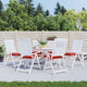 Coussins de chaise vidaxl 6 pcs 40x40x7 cm oxford tissu rouge