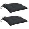 Coussins de chaise vidaxl 2 pcs 40x40x7 cm Oxford tissu noir