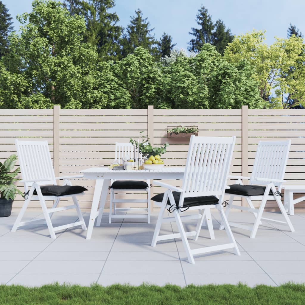 Coussins de chaise vidaxl 4 pcs 40x40x7 cm Oxford tissu noir