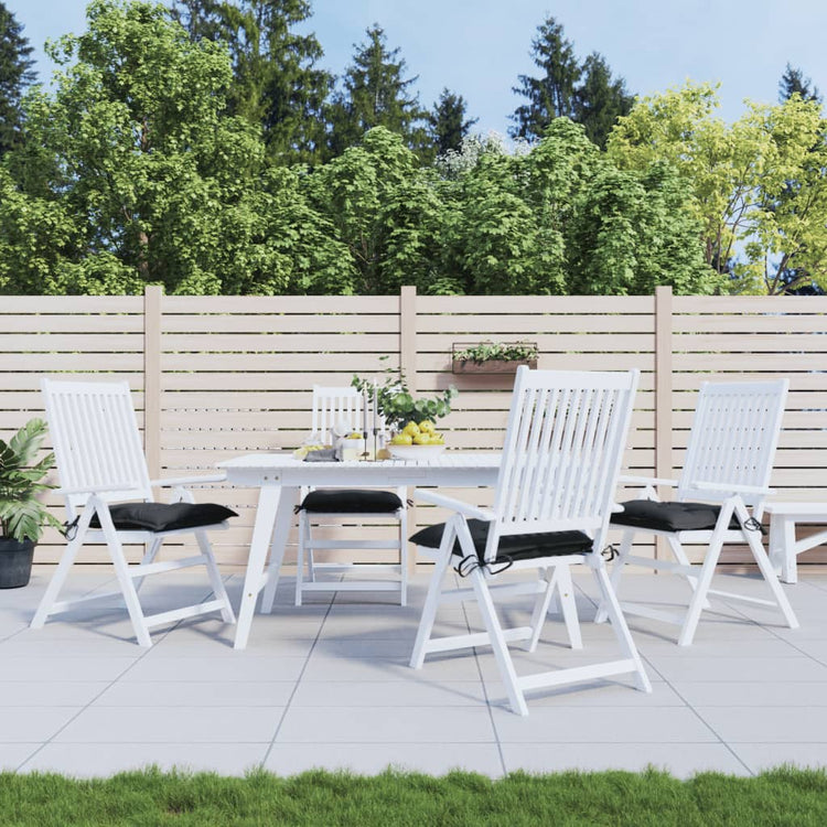 Coussins de chaise vidaxl 4 pcs 40x40x7 cm Oxford tissu noir