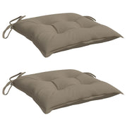 VidaXL coussins de chaise 2 pcs 40x40x7 cm tissu oxford taupe - afbeelding 3