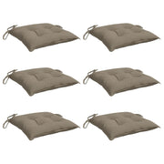 Coussins de chaise vidaxl 6 pcs 40x40x7 cm oxford tissu taupe - afbeelding 3