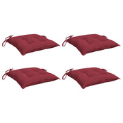 Coussins de chaise vidaxl 4 pcs 40x40x7 cm oxford tissu vin rouge - afbeelding 3